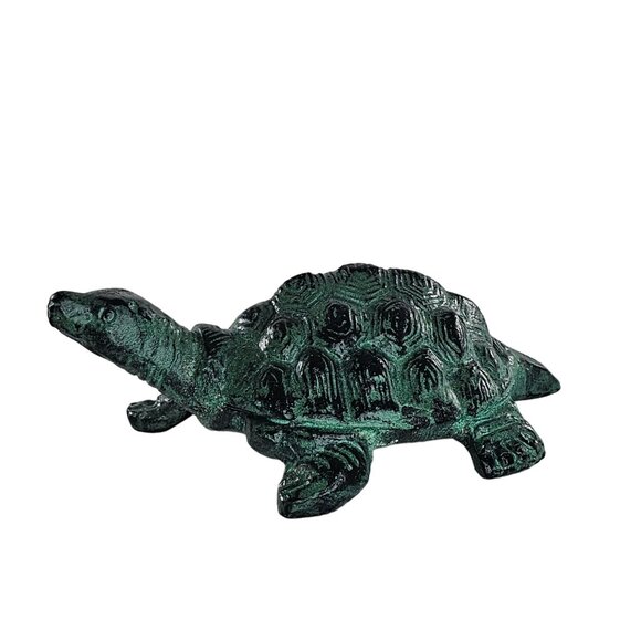 Andrea By Sadek Turtle Figurine Brass Bronze Colored India - Picture 1 of 8
